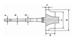 HY55V 3590433 Turbine Wheel Shaft Rotor Assembly For Ford Iveco , Cursor 13